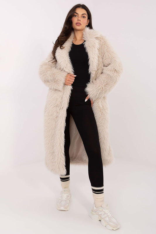 Manteau manteau long femme - Élégia beige universelle | Zachoo