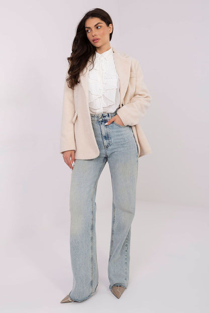 Manteau femme élégant en boucle – Liora | Zachoo