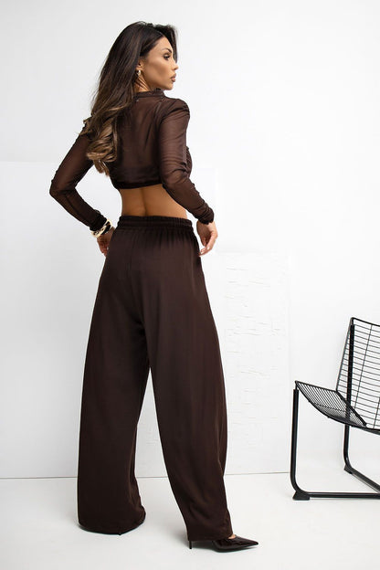 Pantalon femme palazzo jogging en viscose – Lyra | Zachoo