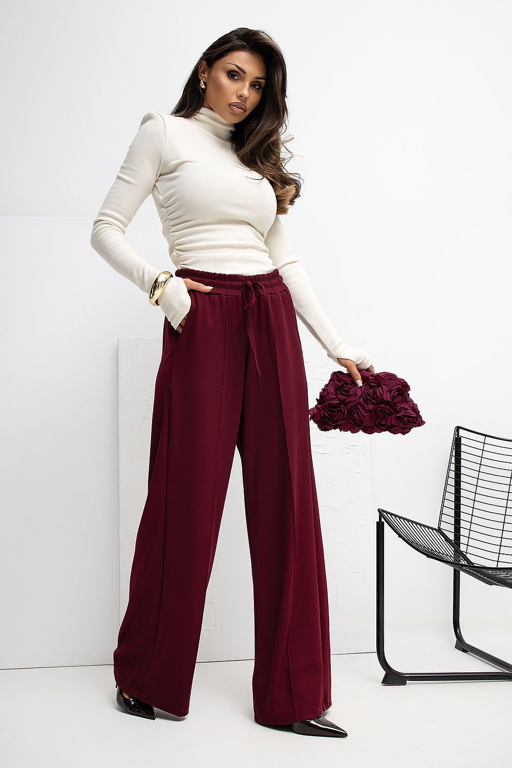 Pantalon femme palazzo jogging en viscose – Lyra | Zachoo