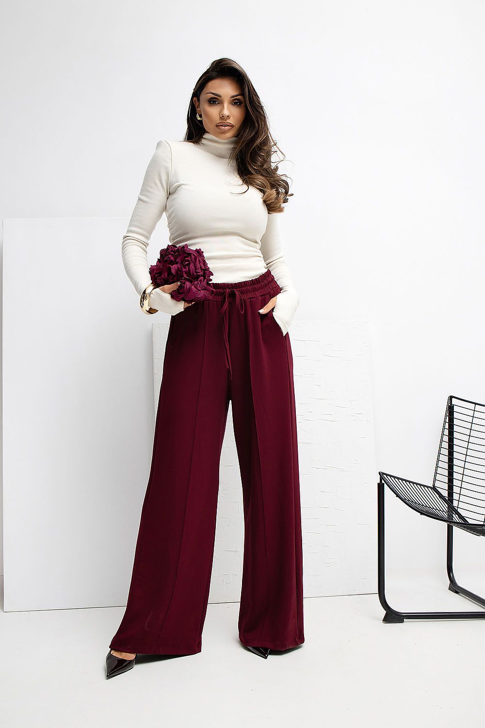 Pantalon femme palazzo jogging en viscose – Lyra | Zachoo