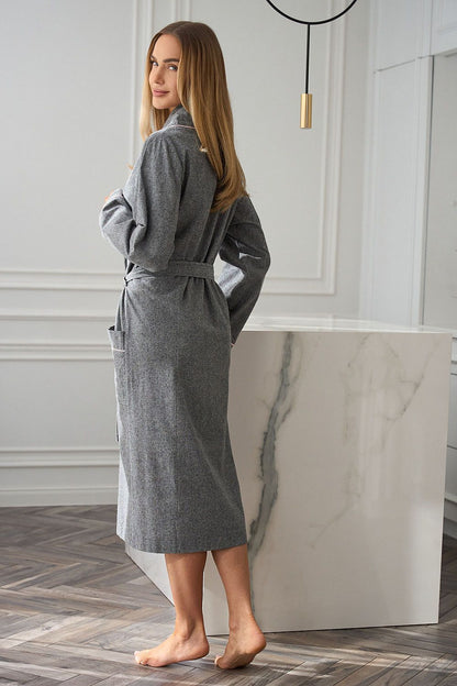 Peignoir femme élégant en coton – Élégia | Zachoo