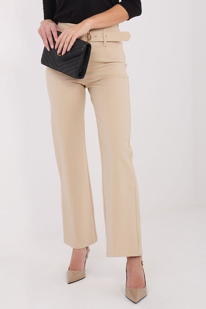 Pantalon femme élégant en viscose – Elenya beige | Zachoo