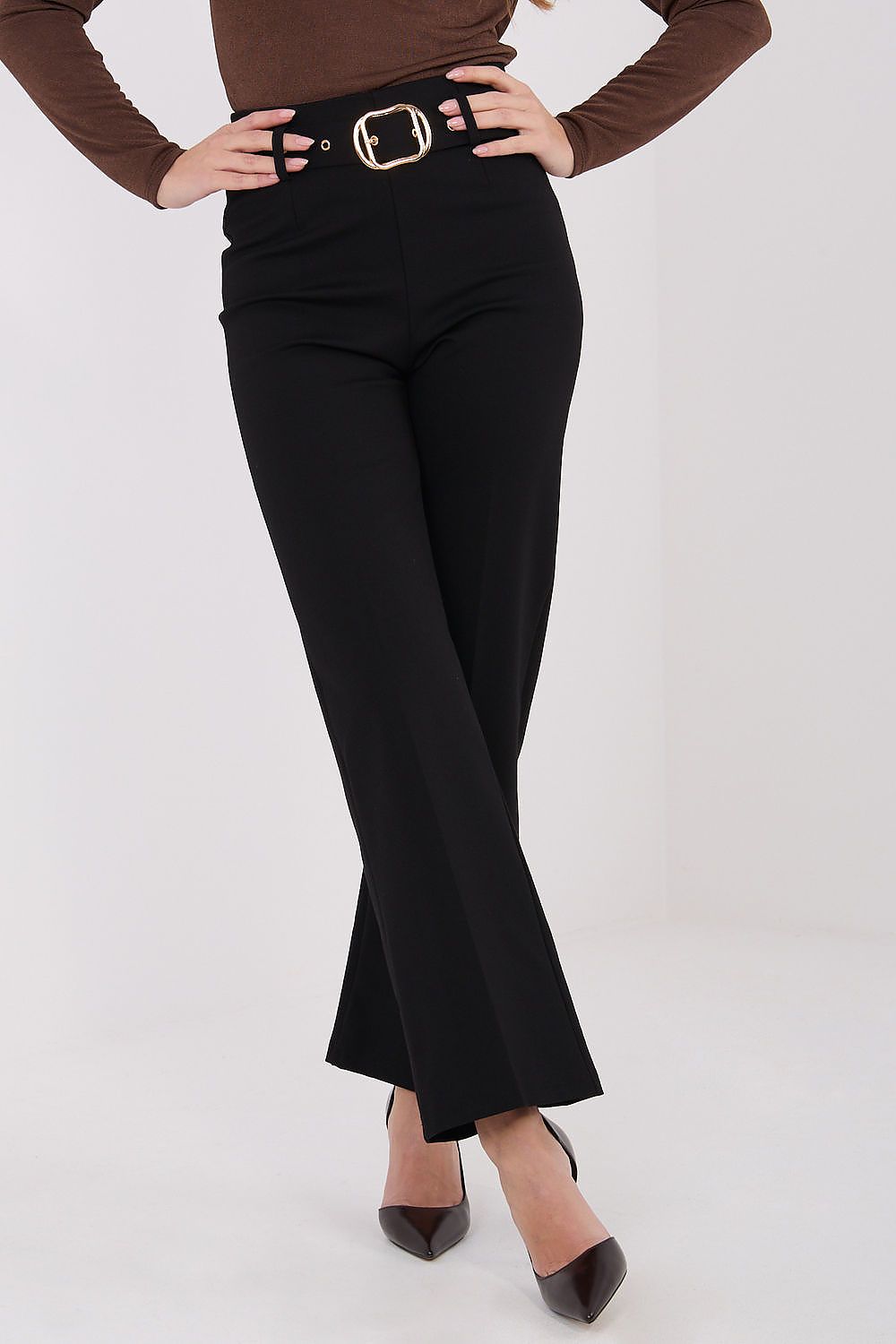 Pantalon femme élégant en viscose – Elenya noir | Zachoo