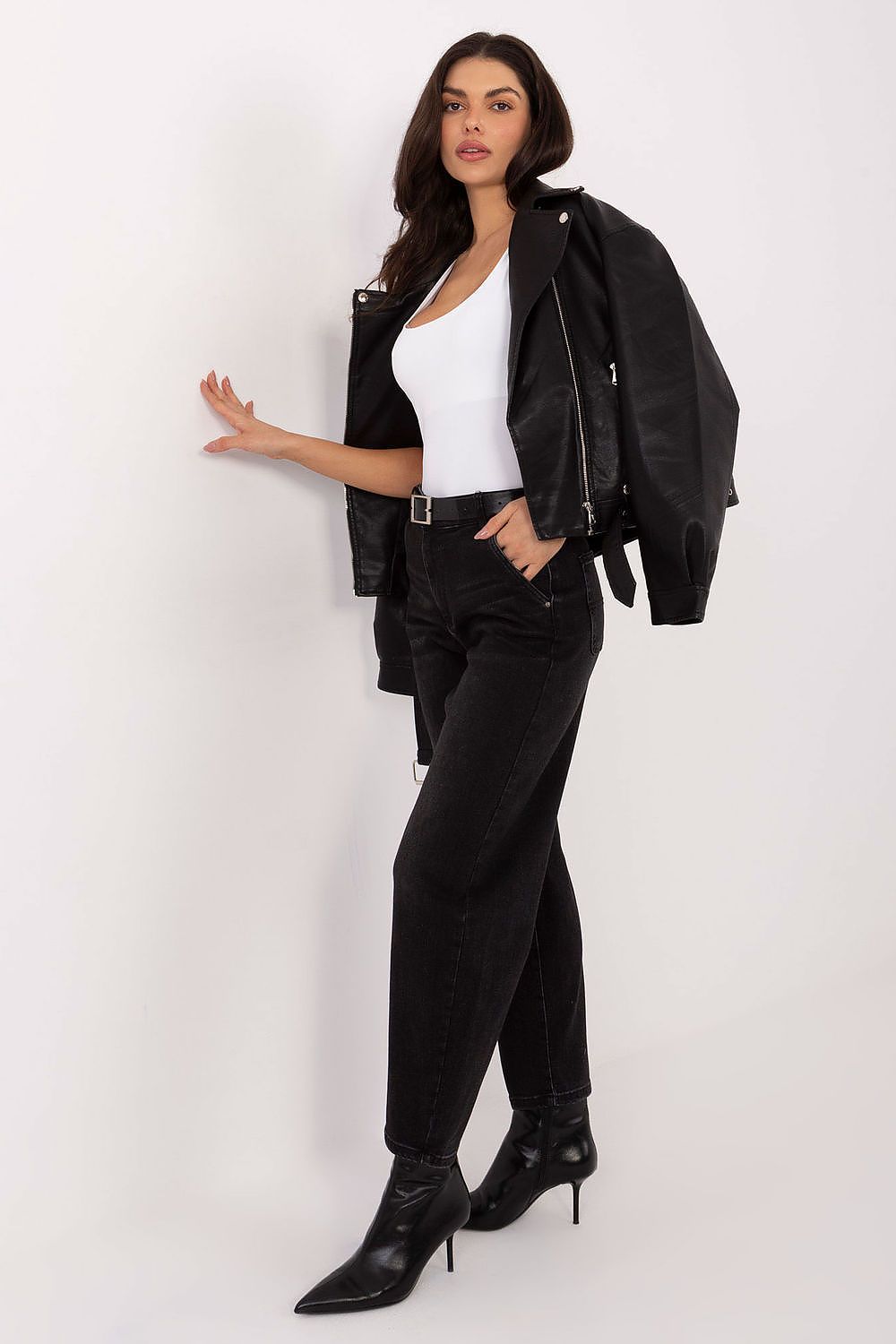 Jeans femme en coton taille haute fuselés – Aria | Zachoo