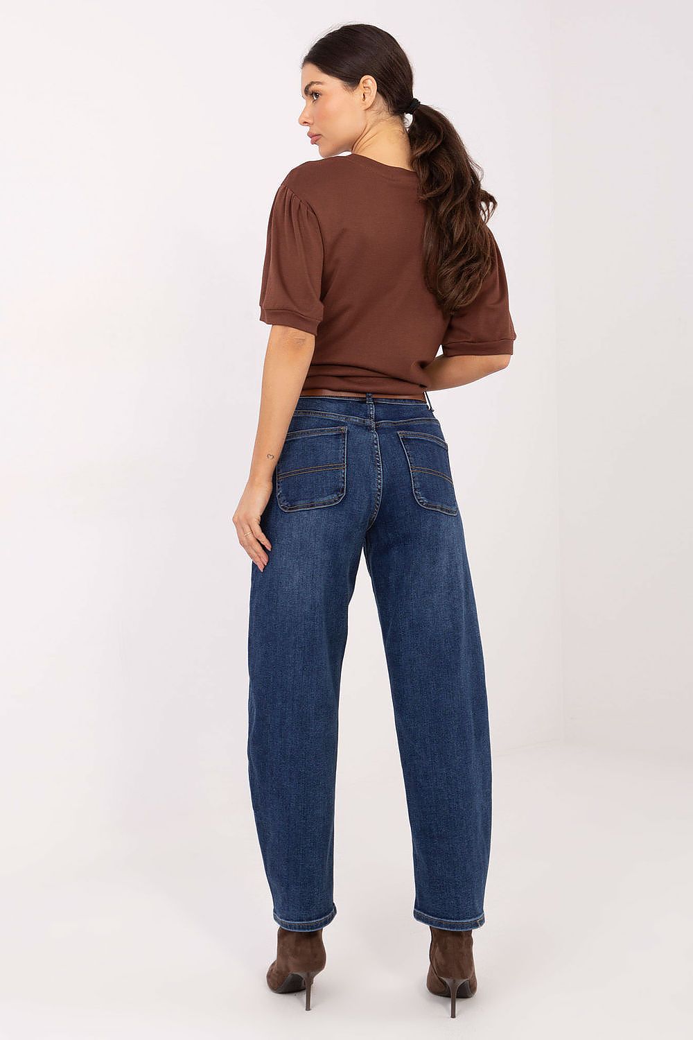 Jeans femme en coton taille haute fuselés – Aria | Zachoo
