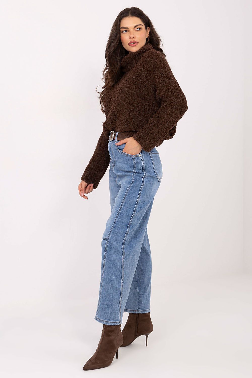 Jeans femme coupe ballon en coton – Avelina | Zachoo