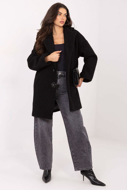 Manteau femme avec broches – Eloria noir universelle | Zachoo