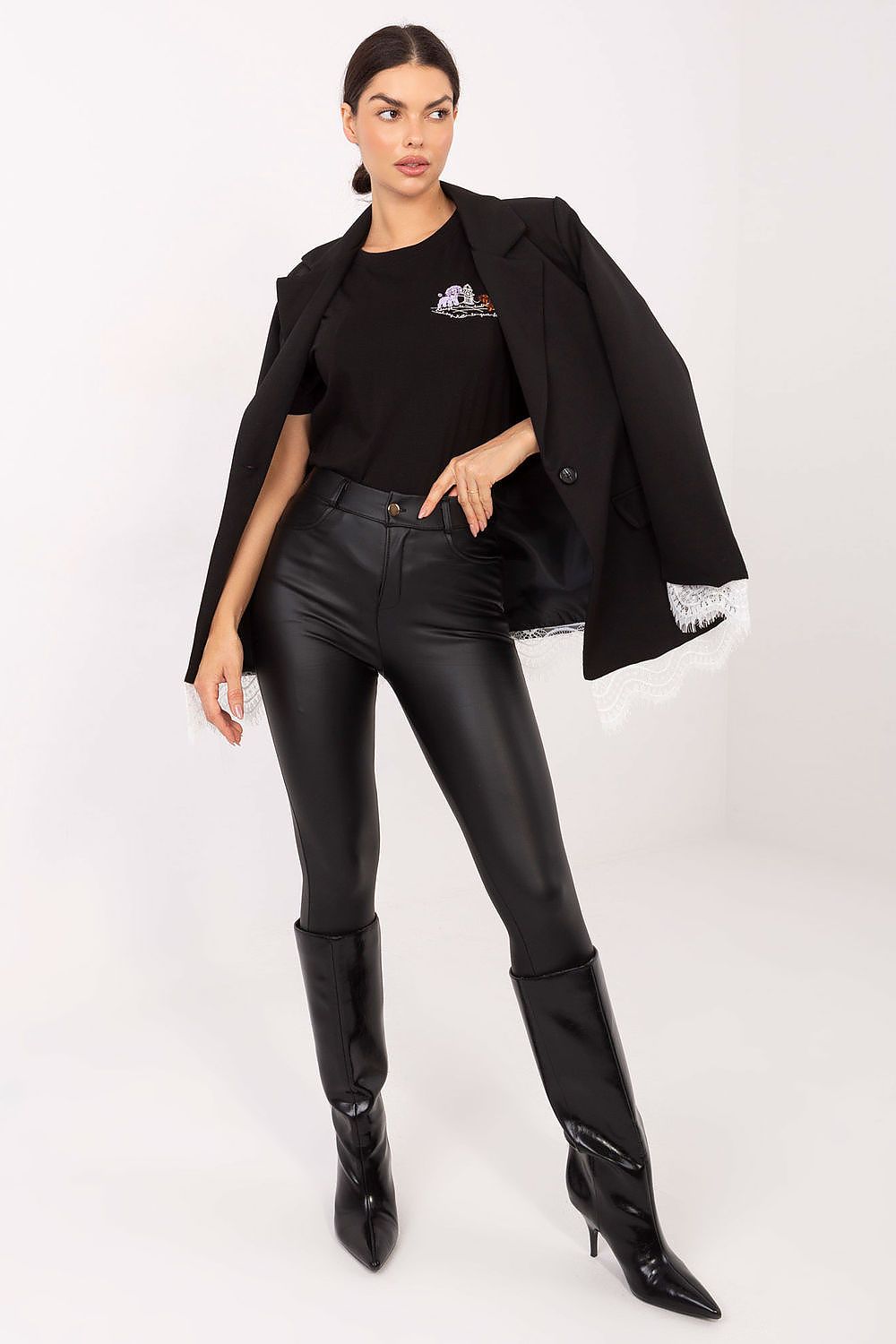 Veste femme de costume avec dentelle – Aurelia | Zachoo