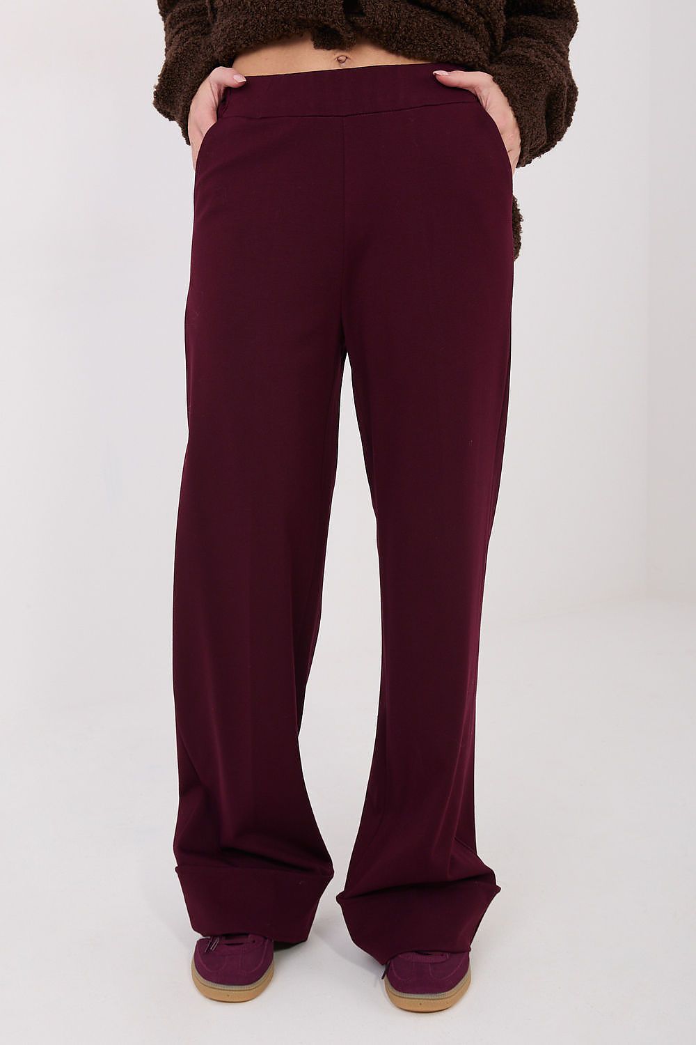 Pantalon femme coupe large en viscose – Serenya rouge | Zachoo