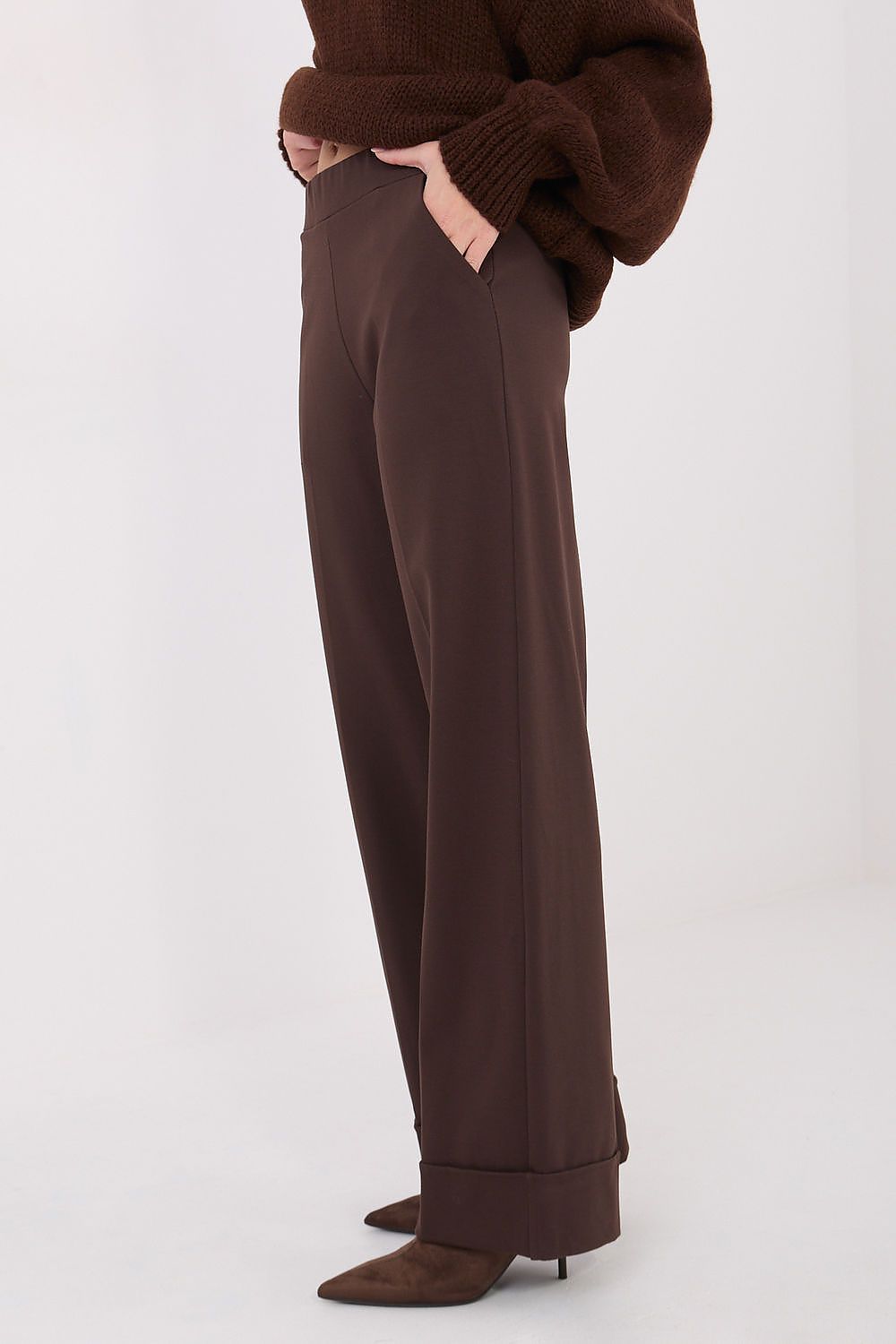 Pantalon femme coupe large en viscose – Serenya | Zachoo