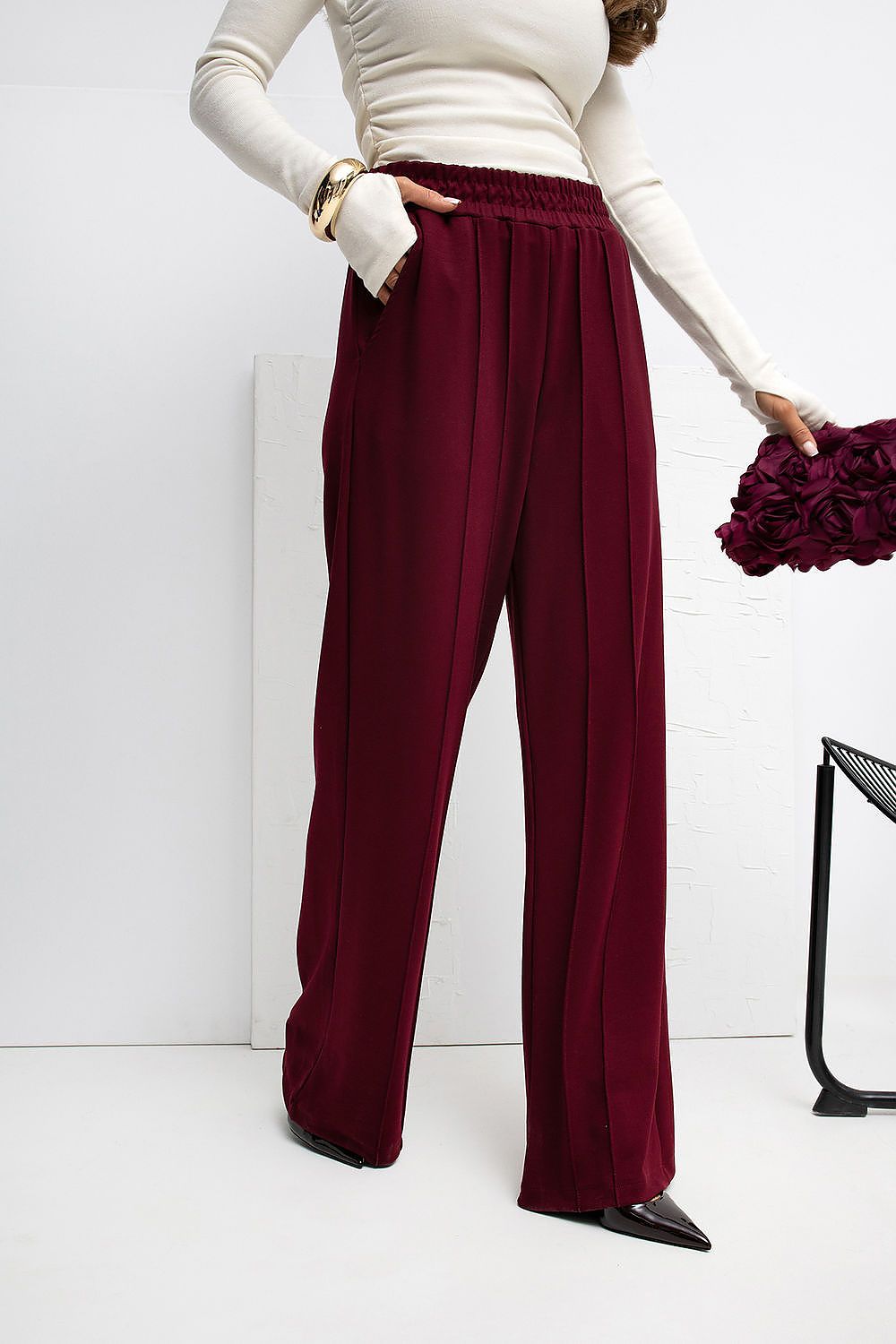 Pantalon femme de survêtement en viscose – Meliora rouge | Zachoo
