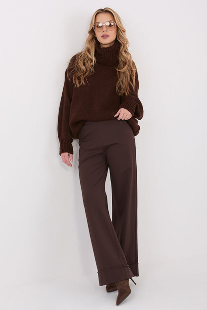 Pantalon femme coupe large en viscose – Serenya | Zachoo