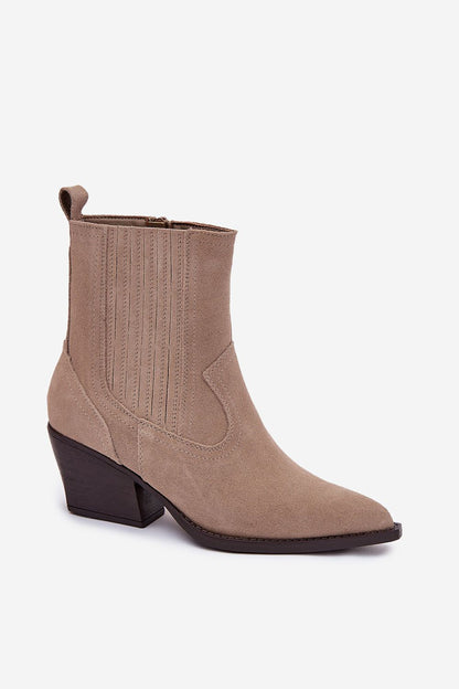 Bottines femme en daim naturel – Suedella | Zachoo
