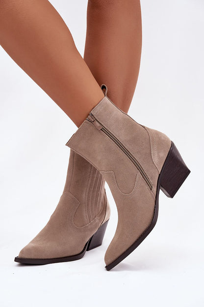 Bottines femme en daim naturel – Suedella | Zachoo