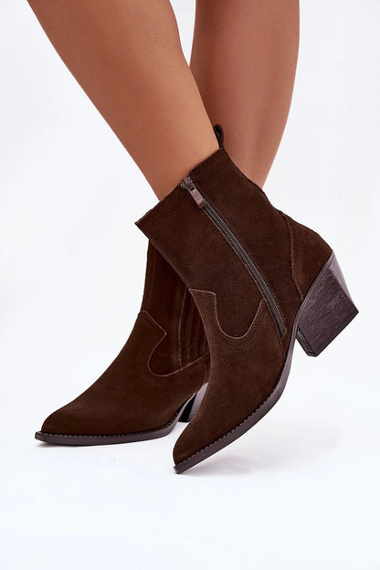 Bottines femme en daim naturel – Suedella | Zachoo