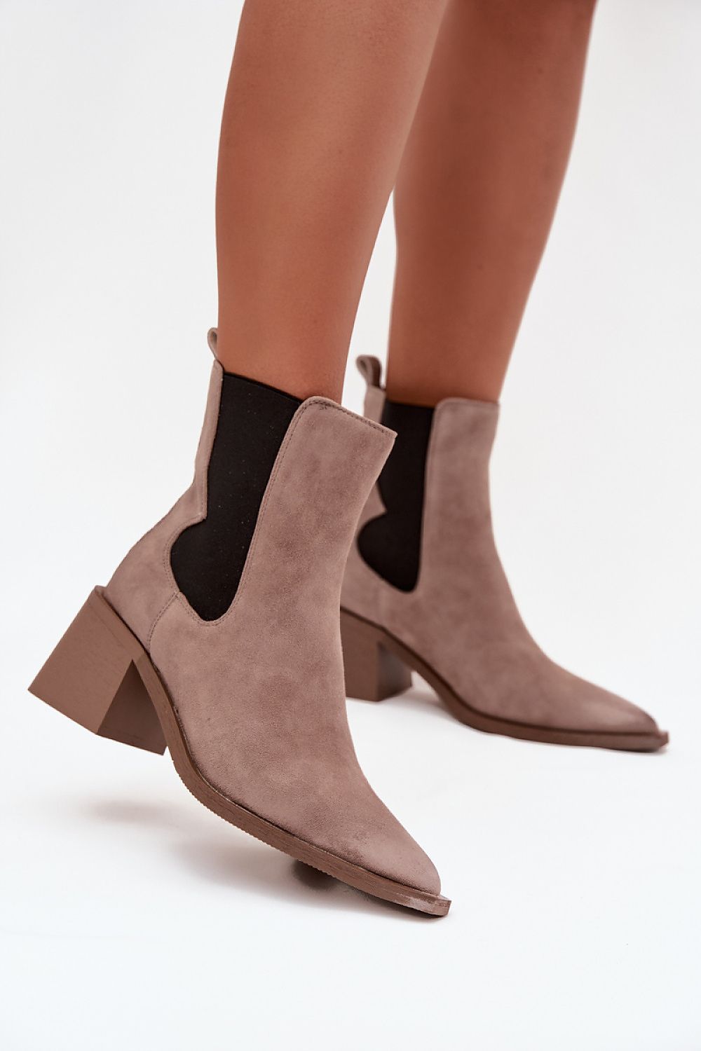 Bottines femme en daim naturel – Artiluna beige | Zachoo