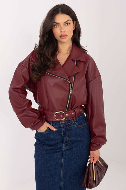 Veste femme en simili cuir – Novara rouge universelle | Zachoo