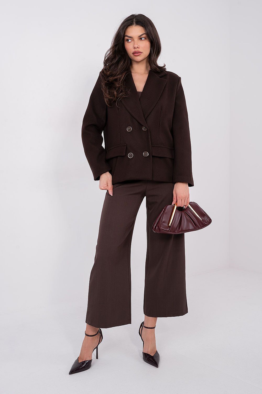 Manteau femme élégant avec revers – Elvoria | Zachoo
