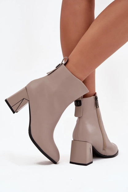 Bottines femme en cuir naturel – Colonnia | Zachoo