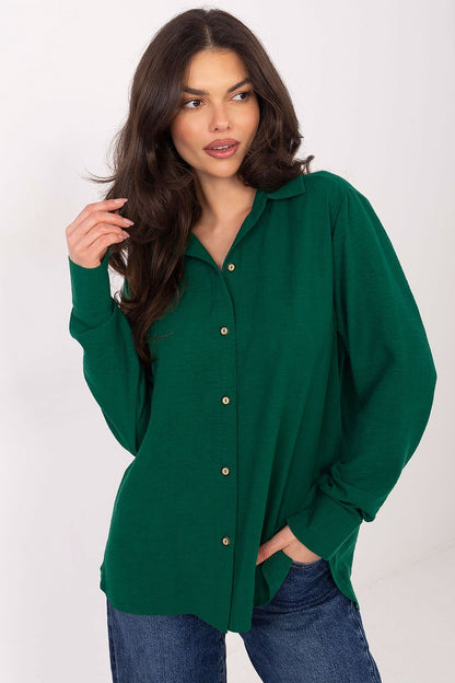 Chemise femme coton – Allongia vert | Zachoo