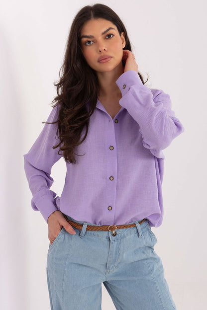 Chemise femme coton – Allongia violet | Zachoo