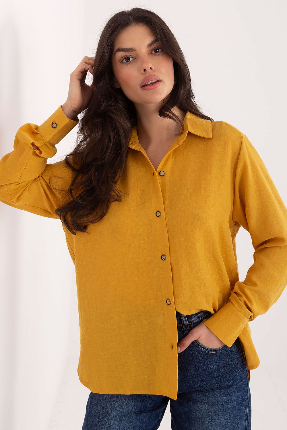 Chemise femme coton – Allongia jaune | Zachoo