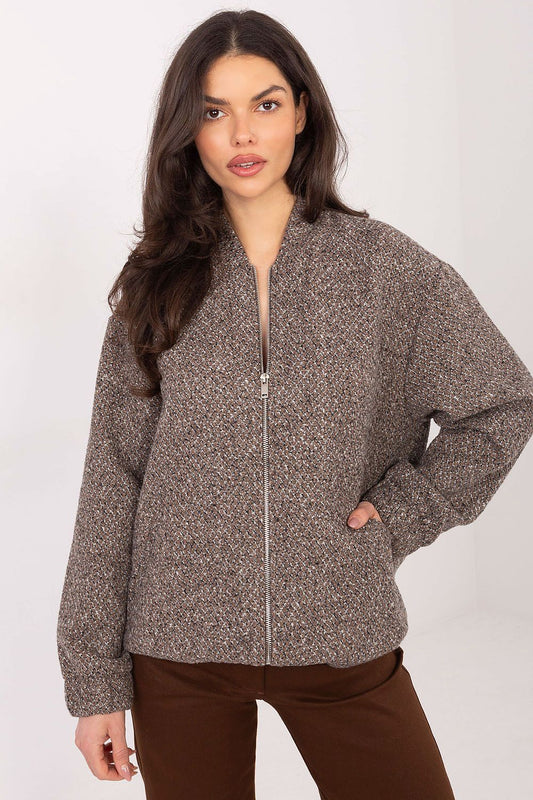 Bomber femme laine – Lanasia beige | Zachoo