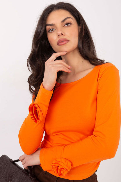 Chemisier femme coton – Florelya orange universelle | Zachoo