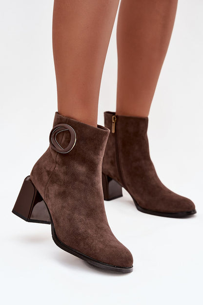 Bottines femme en daim naturel – Artellia brun | Zachoo