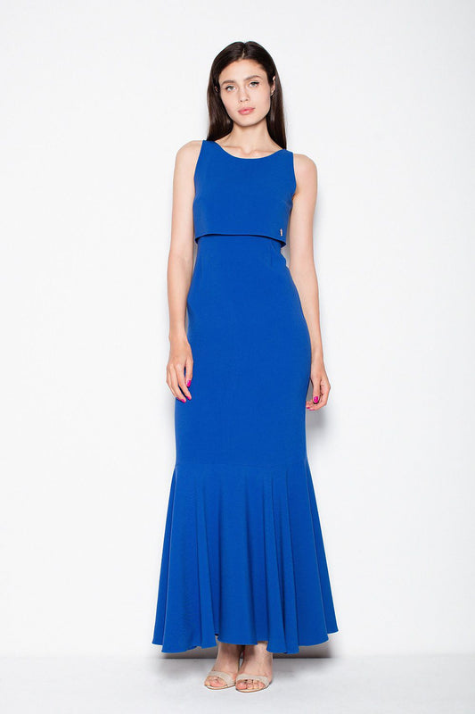Robe longue Auralys Évasée bleu | Zachoo