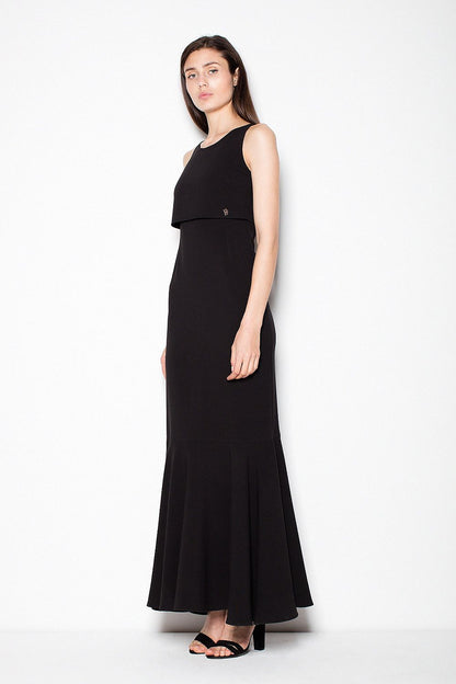 Robe longue Auralys Évasée noir | Zachoo