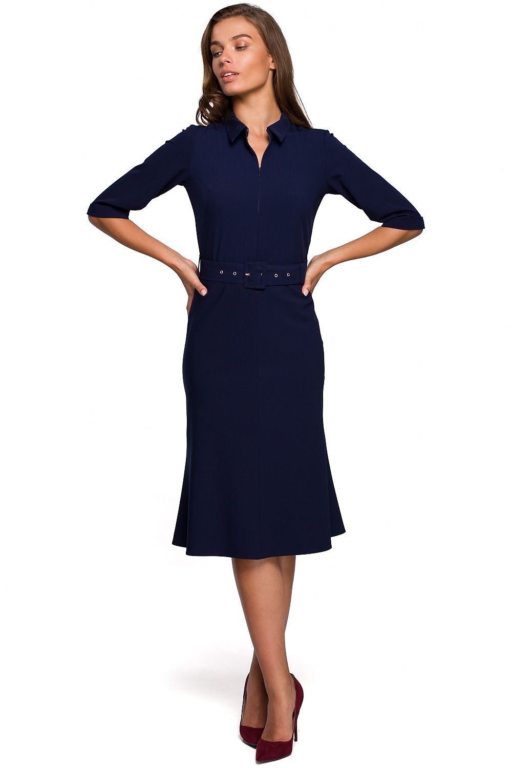 Robe de jour Trait d’Élan bleu marine | Zachoo