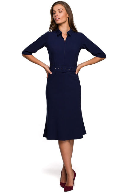 Robe de jour Trait d’Élan bleu marine | Zachoo