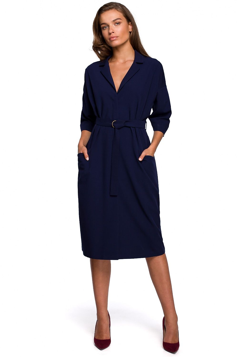 Robe de jour Caprice Linéaire bleu marine | Zachoo