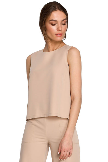 Chemisier Tension Fine beige | Zachoo
