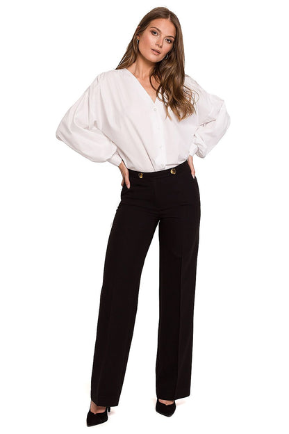 Pantalon droit Arvella noir | Zachoo