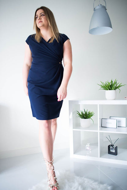 Robe de soirée Reflet Serein bleu marine | Zachoo