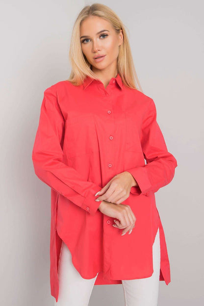 Chemise longue femme coton fluide – Melora rosé universelle | Zachoo
