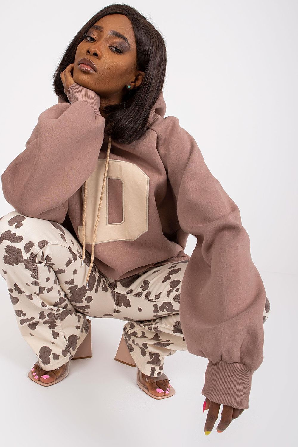 Sweatshirt Mobinova brun 2 universelle | Zachoo