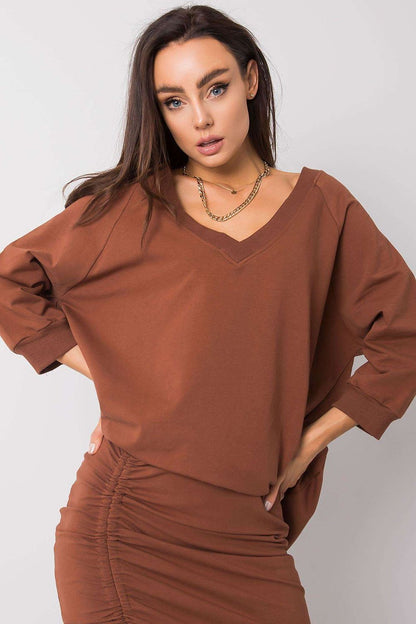 Sweatshirt Amblen brun | Zachoo
