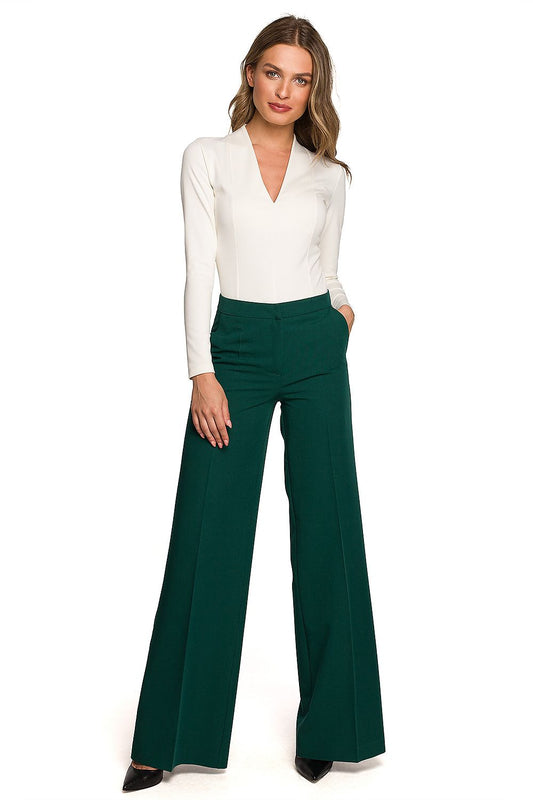 Pantalon ample Sorralia vert | Zachoo