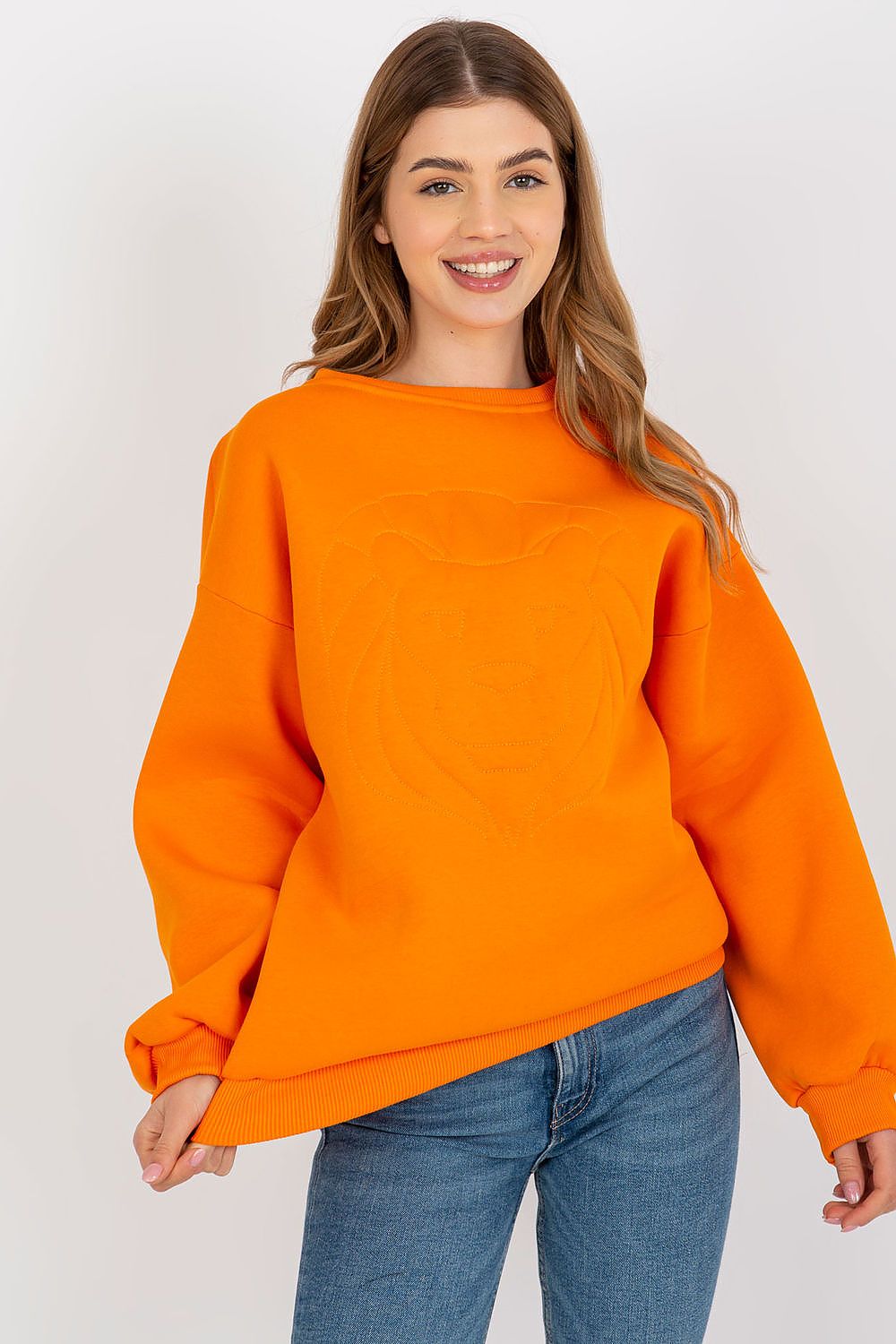 Sweatshirt Nuvarya Glow orange universelle | Zachoo