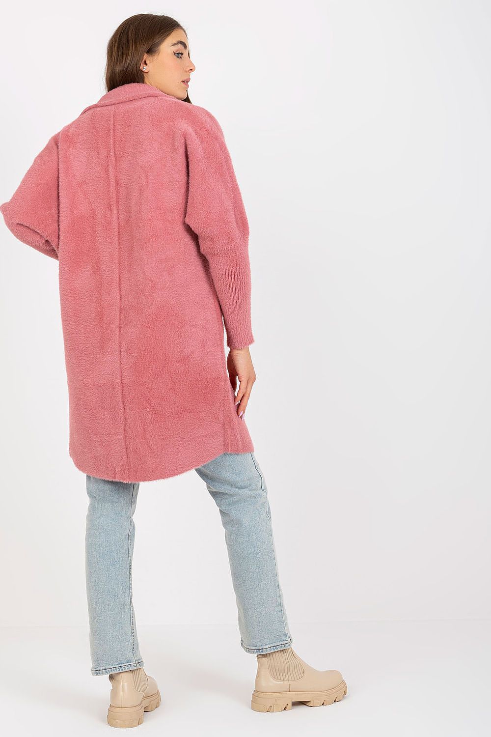 Manteau femme mi-long en laine et angora – Solène | Zachoo