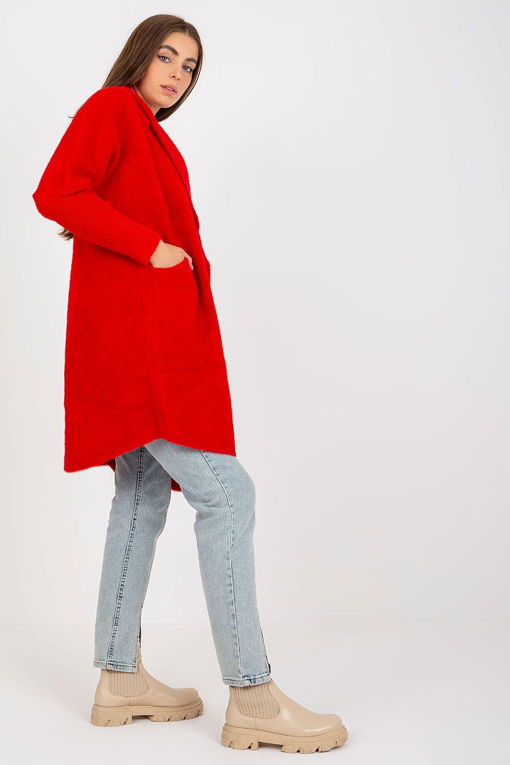 Manteau femme mi-long en laine et angora – Solène | Zachoo
