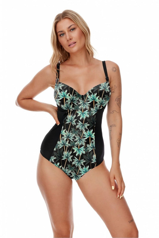 Maillot Une Pièce Nalore Palmera vert | Zachoo