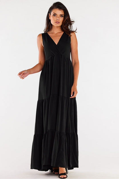 Robe de jour Aeloria ample en viscose noir | Zachoo
