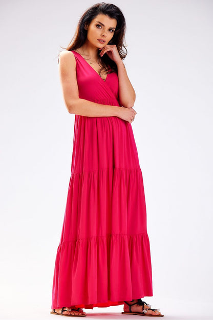 Robe de jour Aeloria ample en viscose rosé | Zachoo