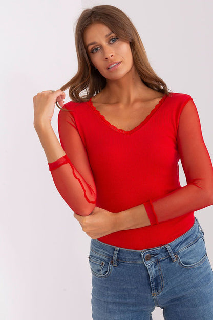 Chemisier femme en coton côtelé – Nevalune rouge | Zachoo