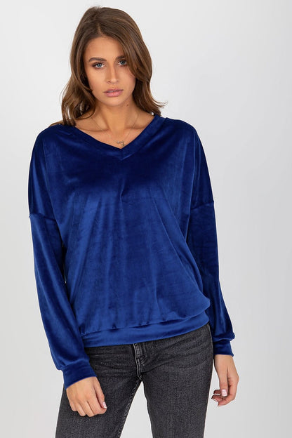 Sweatshirt femme velours - Solena bleu marine universelle | Zachoo
